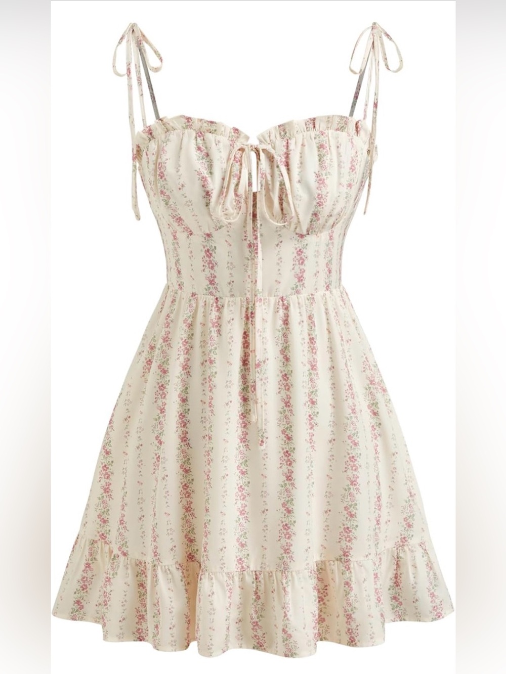 CIDER Floral Dress for Women Summer Mini Sundresses Spaghetti Strap